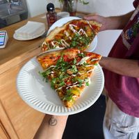 Vegan taco pizza  at Paisanos Pie And Slice in Nanaimo