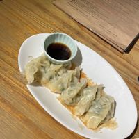 Grilled vegan dumplings with ponzu   at Dumplings & Beer 541Tasu tonight in Osaka
