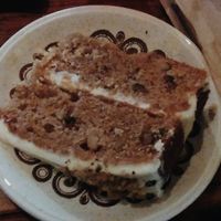 vegan carrot cake at Tchai-Ovna in Glasgow