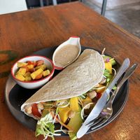 Vegan vegetable wrap  at D-Health  in Koh Phangan