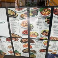 menu posted to view outside of restaurant at Giligan's Restaurant in Pasay