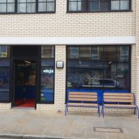 Low-key exterior at Okja in East London