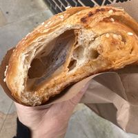 Amazing vegan cheese pesto croissant!  at Okja in East London