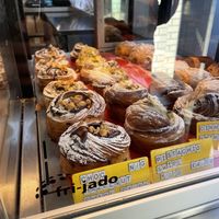 Different Types Of Swirl Pastries  at Okja in East London