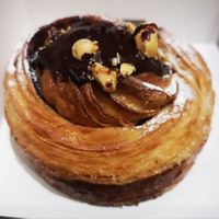 Choc hazelnut scroll at Okja in East London