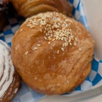 Cheese and pesto bun at Okja in East London