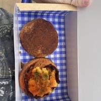 Pain au chocolat and pesto and cheese swirl   at Okja in East London