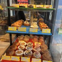 Pastry case  at Okja in East London