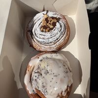 Lemon poppy swirl and  choco hazel swirl  at Okja in East London