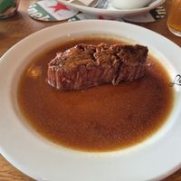 Printed vegan stake at Loetje in Reeuwijk