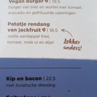 Menu at Loetje in Paterswolde