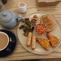 Vegan breakfast and tea at Fika in Birmingham
