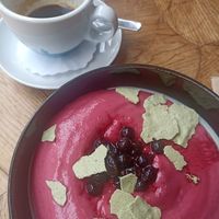 Blackcurrant-strawberry mousse at Pegasus in Tallinn