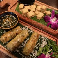 Spring rolls and fried tofu   at Hoang's Kitchen in Ho Chi Minh City