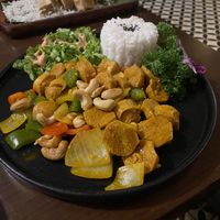 Vegan chicken and cashew stir fry stir fry   at Hoang's Kitchen in Ho Chi Minh City