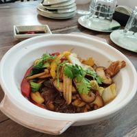 Stir Fried Korean Glass Noodle at Lập Vegetarian Restaurant in Central Singapore