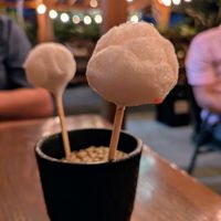 Cotton candy with dark chocolate ganache at Surrell in Seattle