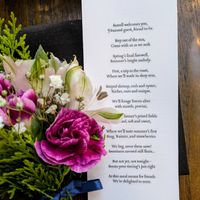 Poem and bouquet at Surrell in Seattle