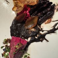 Black garlic, beet, red cabbage   at Surrell in Seattle