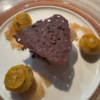 Lemon and kumquat dessert  at Surrell in Seattle