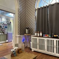 Coffee station in the areaa  at Knick Salon and Spa  in Milwaukee