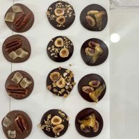 Hazelnut and orange candy  at TeoAta Chocolate in Santiago De Compostela