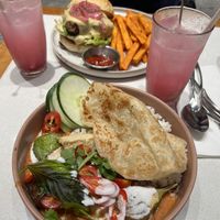 Tom yum, lychee sodas, impossible burger   at Here With Years in Hong Kong Island