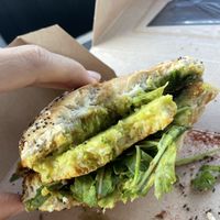 Just egg bagel   at Canyon Coffee in Springdale