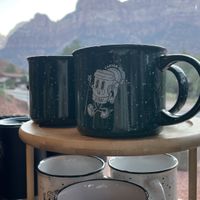 Cute logo and merch   at Canyon Coffee in Springdale
