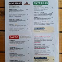Menu a at El Sueñito Brewing Company in Bellingham