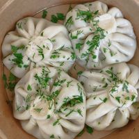 Khinkali with mushrooms at Pelmeni Dumplings in Riga