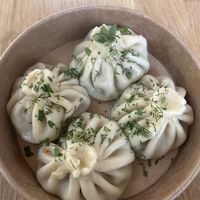 Vegan mushroom dumplings!   at Pelmeni Dumplings in Riga