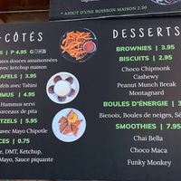 Dessert menu at Panthere Verte - Plateau in Montreal