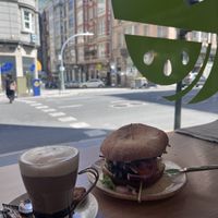 It was a very tasty vegan burger!  at Defresh in A Coruna