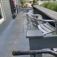 Exterior seating at Good Grief! in Hudson