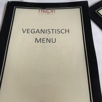 Separate vegan menu   at The Falcon Restaurant at Van der Valk Hotel Groningen in Westerbroek