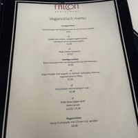 Vegan menu  at The Falcon Restaurant at Van der Valk Hotel Groningen in Westerbroek