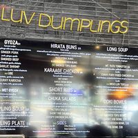 Menu (sorry couldn’t get a picture without glare)   at I Luv Dumplings in Honokaa