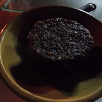 Dessert: "raw apple raisin cookie". Sunflower seeds, apple, raisins, flax, cinnamon. at Radiance Restaurant in Koh Samui