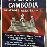 Stand with Cambodia!  at freshroll - Mashpee Commons in Mashpee