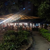 The garden of Otraparte 2 at El Café de Otraparte in Envigado