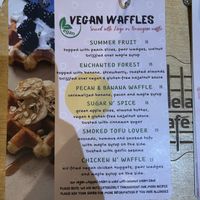 Vegan Waffles  at WaffleLand Cafe in Vancouver