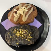 pistachio and white chocolate cornetto  at Pasticceria Vegana Biologica La Magnolia in Verona