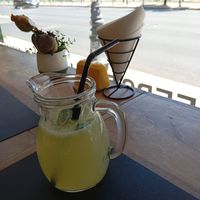 Lemonade with mint and honey at Savormanger By The River in Bucharest
