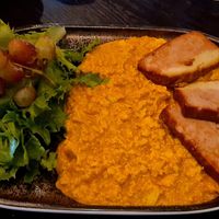 Scrambled tofu with tofu bacon at Arken Hotel & Art Garden Spa in Gothenburg