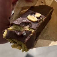 Matcha “snickers”: soft and crunchy, with a pinch of salt!  at JENKI - Selfridges in London