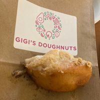 Blueberry cheesecake (half-eaten--I forgot to wait until after taking the photo before I dug in😄) at Gigi's Doughnuts in New York City