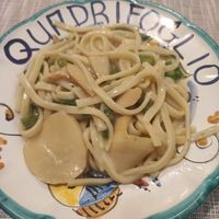 Scialatelli con porcini asparagi e panna di soia. at Il Quadrifoglio in Cantu