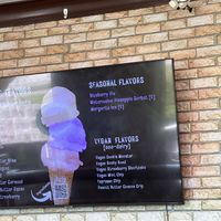 Vegan menu  at Bliss Small Batch Creamery in Snohomish