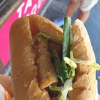 Lemongrass tofu banh mi: delish! love the mayo and the other savoury sauce, really nice subtle lemongrass flavour at Viet Rose Cafe in Fitzroy